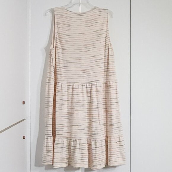 Loft Dress Women's Size XL Multicolor Striped Knit Pullover 100% Cotton - Picture 4 of 5